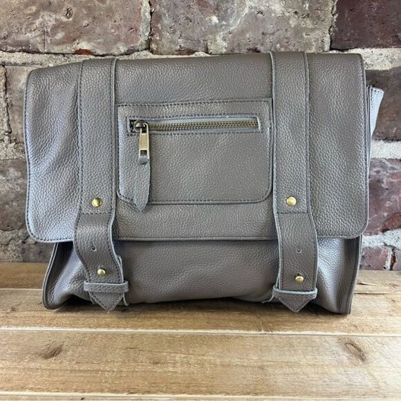 VereVerto “Repetto” Convertable Handbag/Backpack in Gray Leather NWOT main image 9